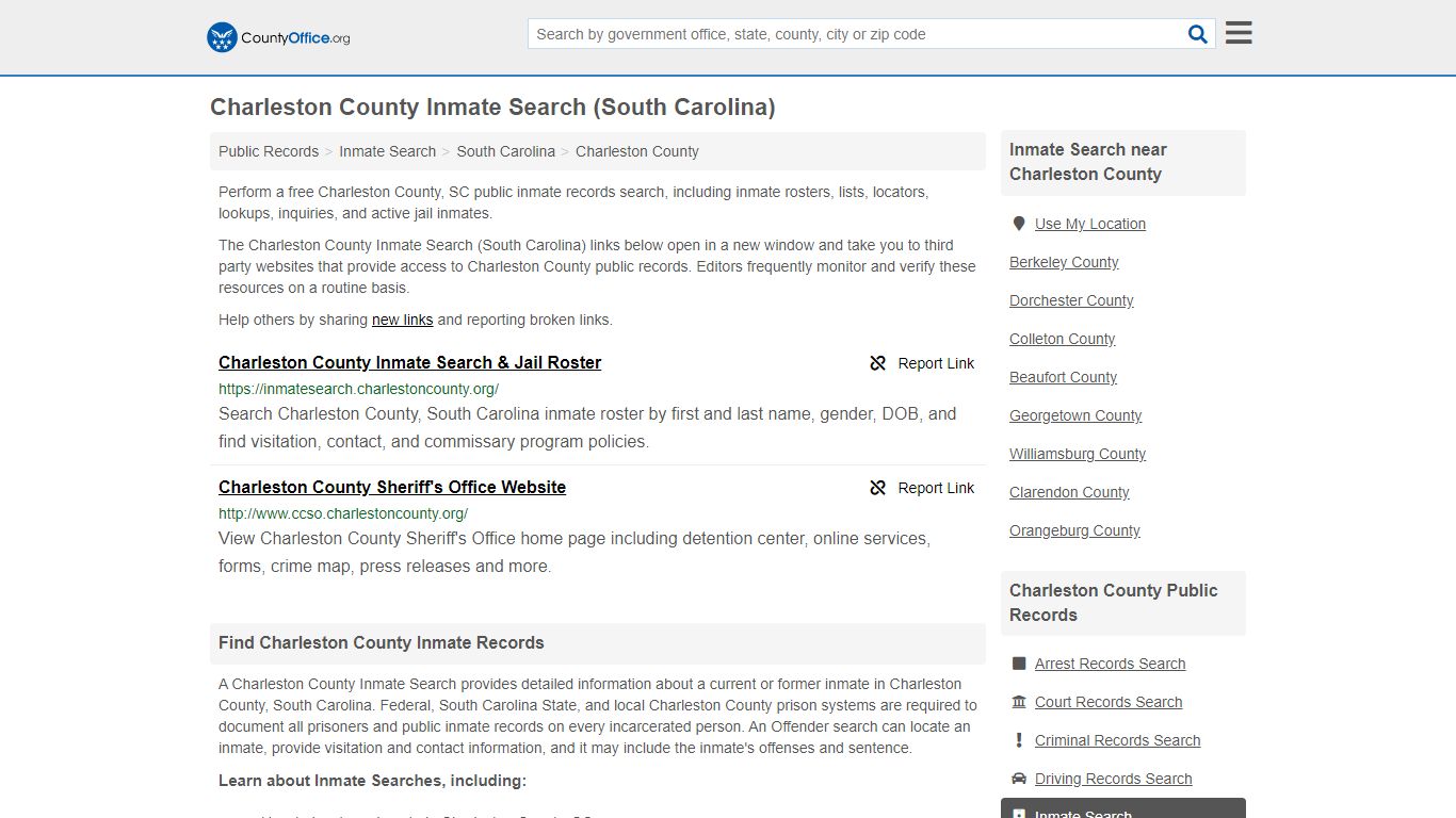 Inmate Search - Charleston County, SC (Inmate Rosters & Locators)